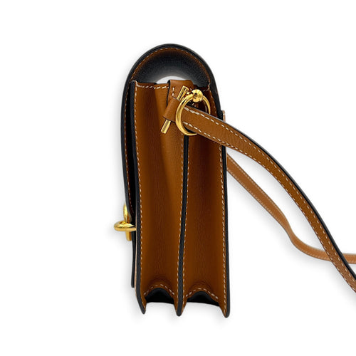 Roulis Brown in Evercolor, Gold hardware