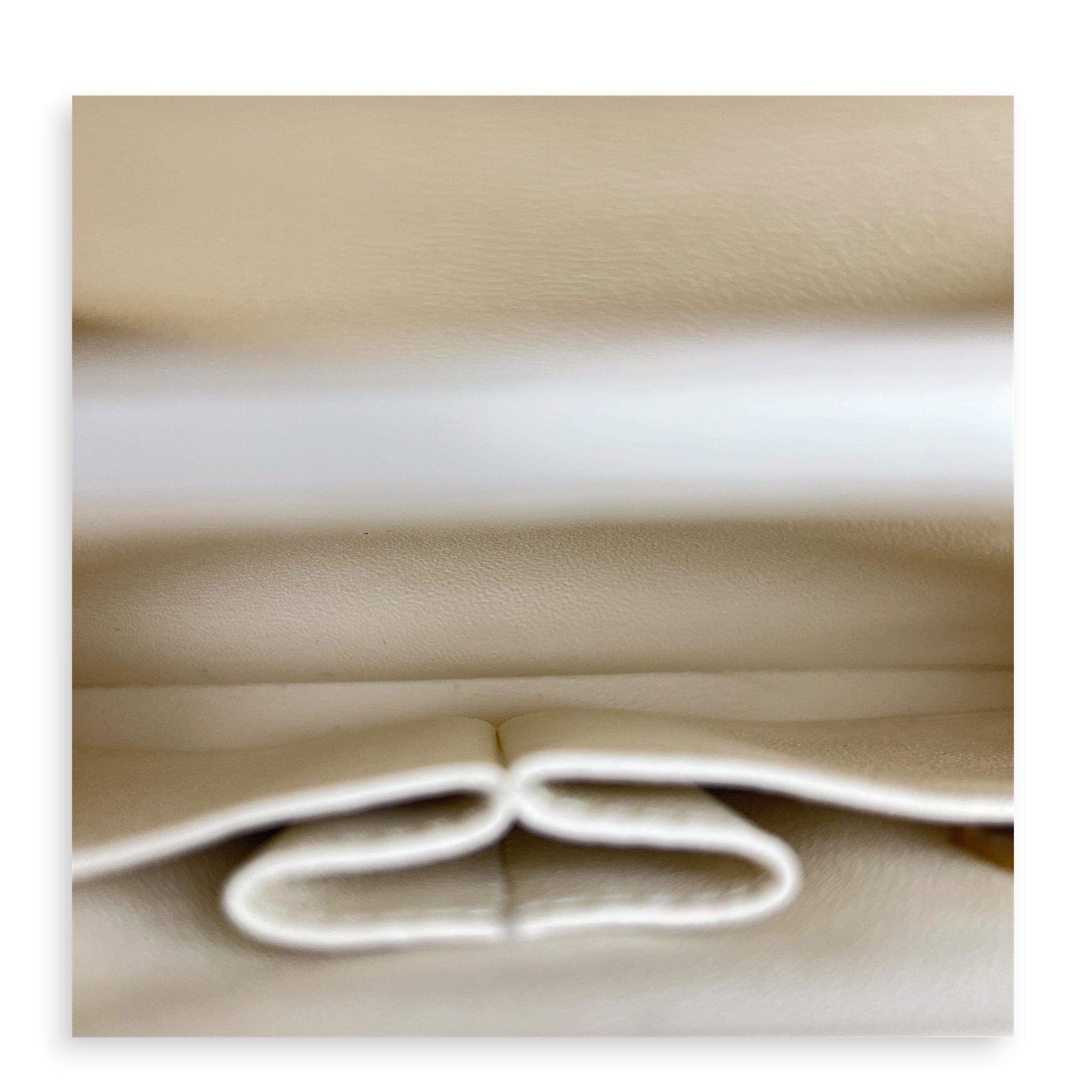 Trendy CC Small White Top Handle Bag in Lambskin, Rose Gold hardware