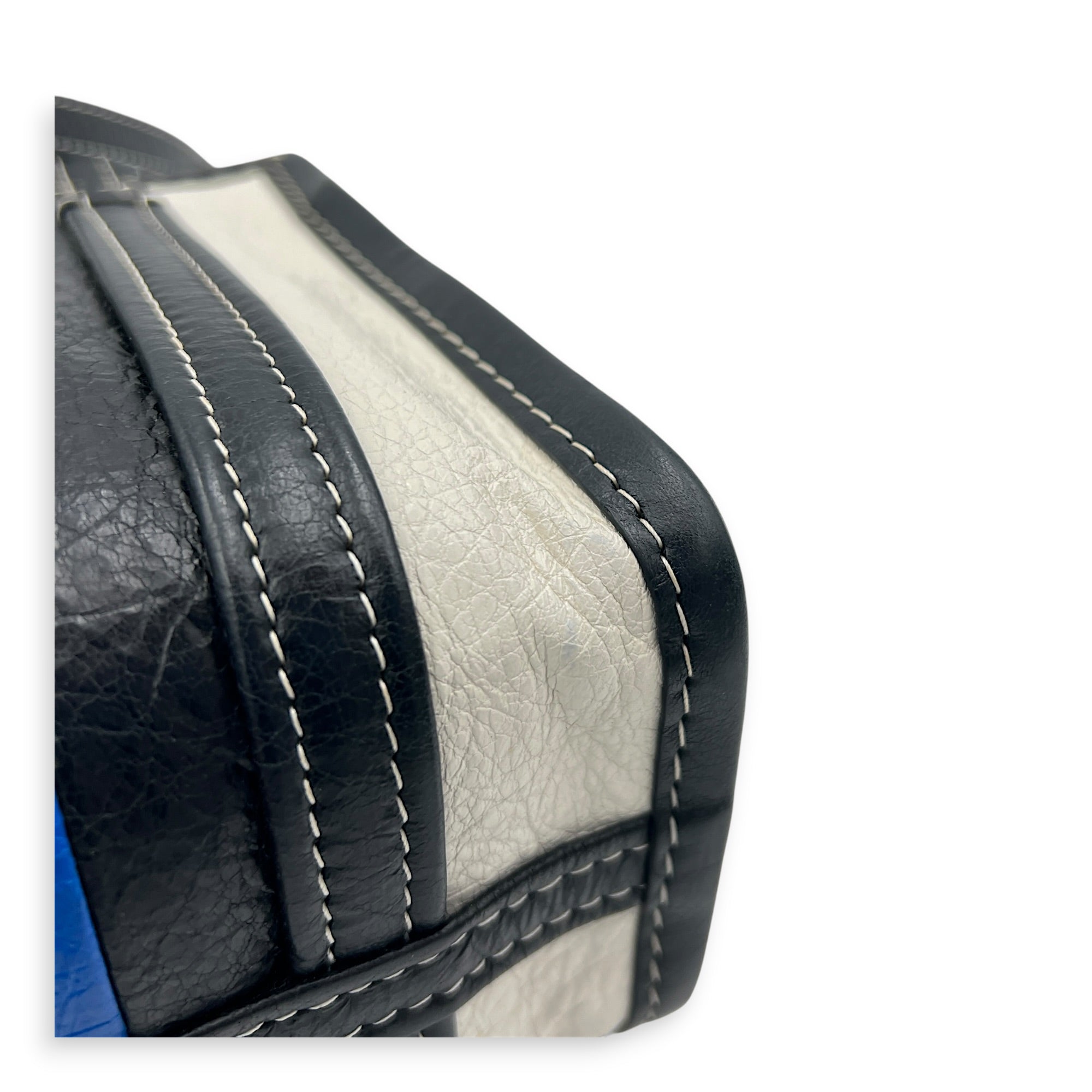 Bazar Shopper XS Multi-colour Top Handle Bag in Calfskin, Silver hardware
