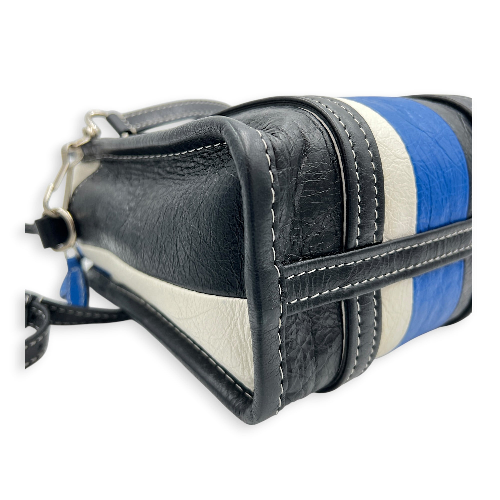 Bazar Shopper XS Multi-colour Top Handle Bag in Calfskin, Silver hardware