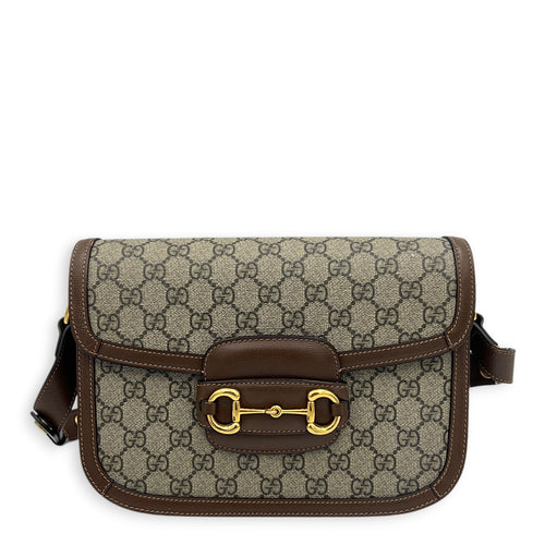 Horsebit 1955 Brown Shoulder Bag in, Gold hardware