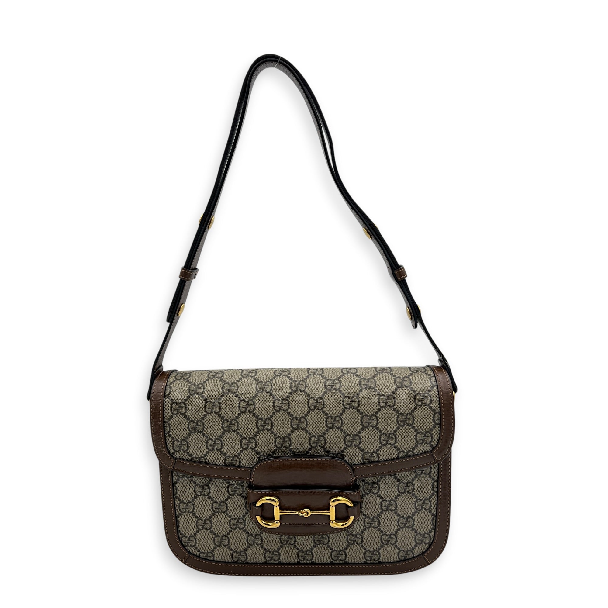 Horsebit 1955 Brown Shoulder Bag in, Gold hardware