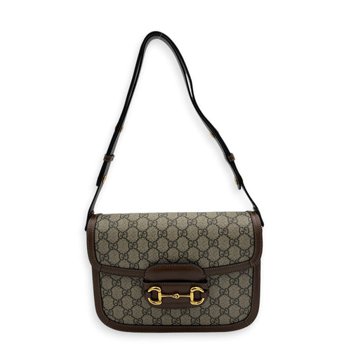 Horsebit 1955 Brown Shoulder Bag in, Gold hardware