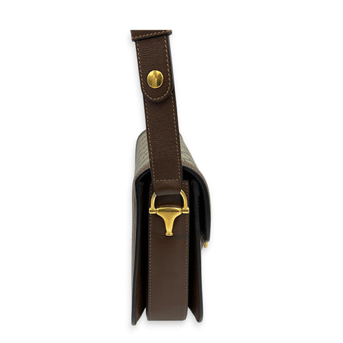 Horsebit 1955 Brown Shoulder Bag in, Gold hardware