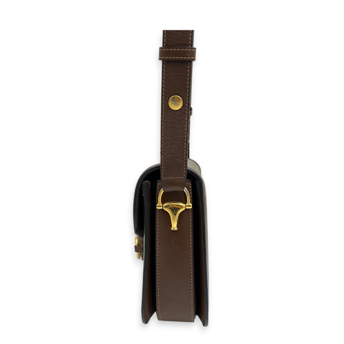 Horsebit 1955 Brown Shoulder Bag in, Gold hardware