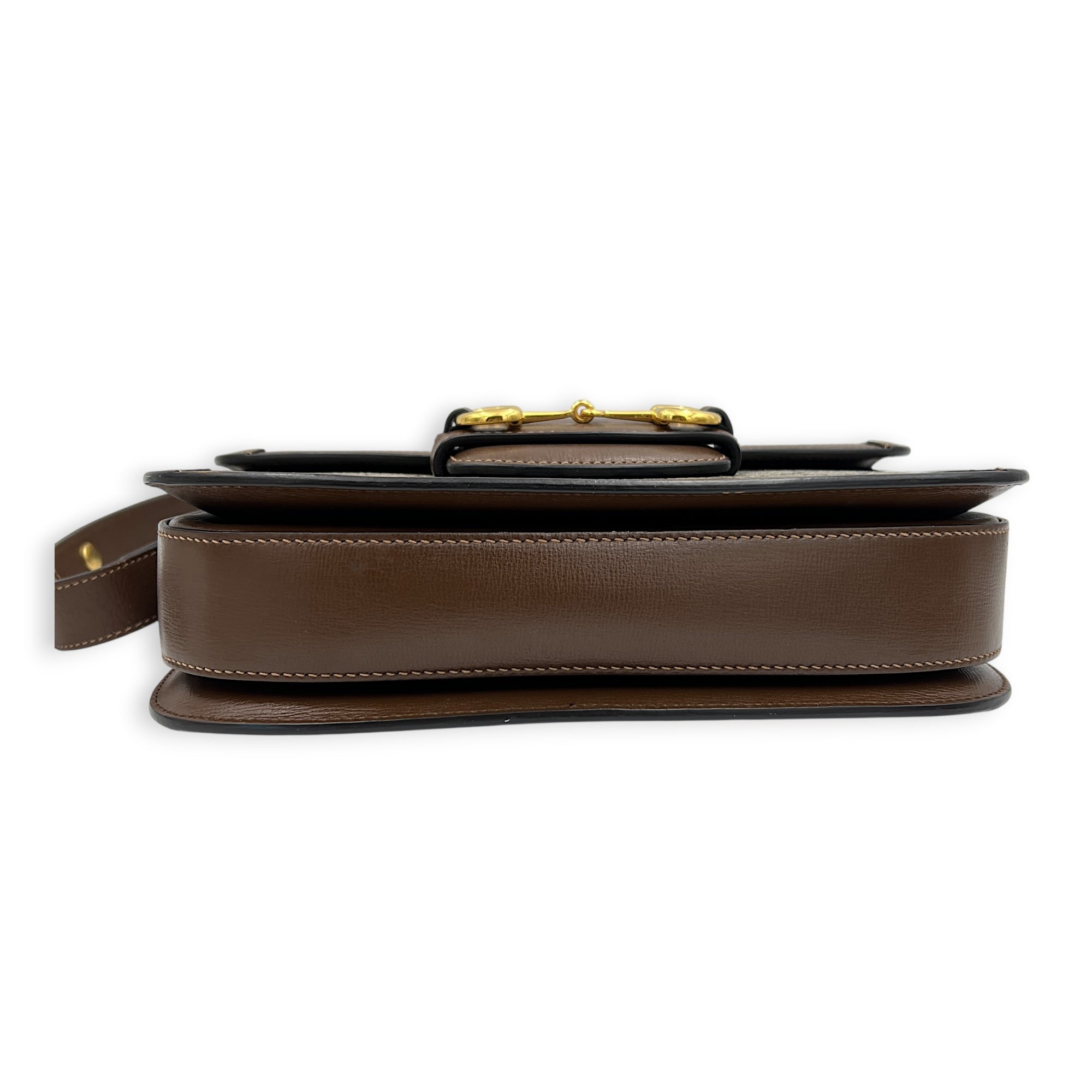 Horsebit 1955 Brown Shoulder Bag in, Gold hardware
