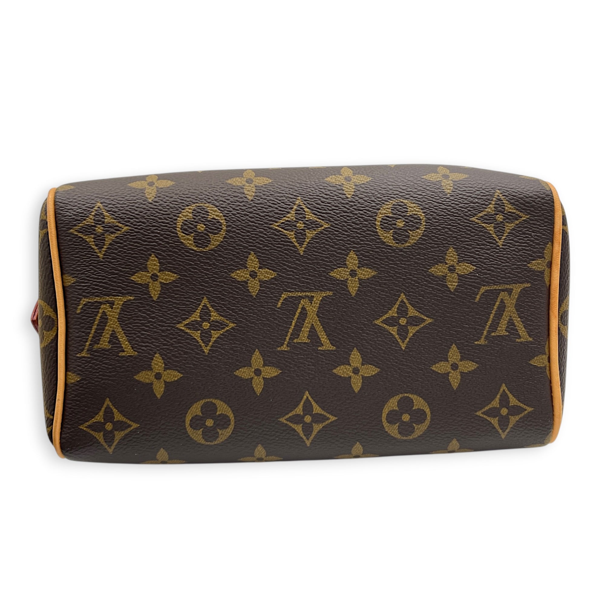 Speedy Bandouliere Top Handle Bag 20 Brown in Monogram Coated Canvas, Gold hardware