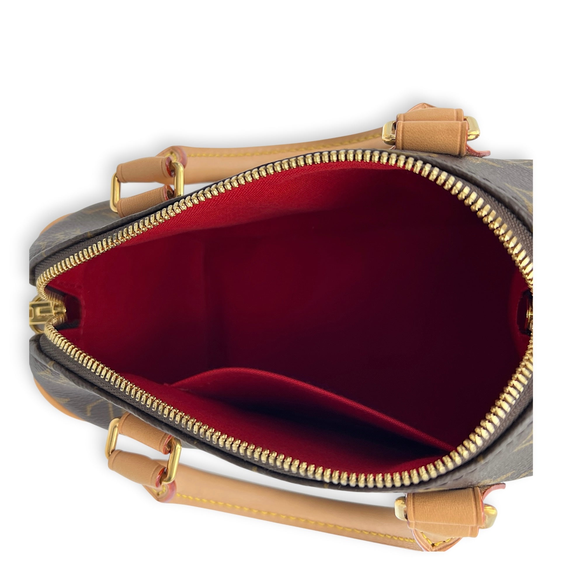 Speedy Bandouliere Top Handle Bag 20 Brown in Monogram Coated Canvas, Gold hardware