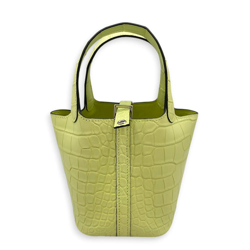 Picotin Micro Jaune Bourgeon in Matte Alligator Palladium hardware
