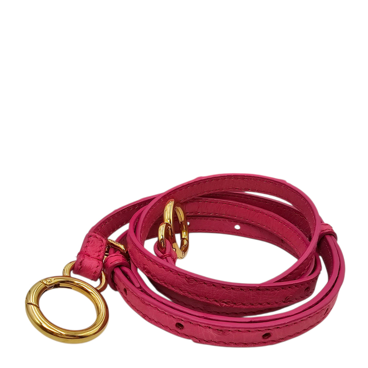 Peekaboo Mini Pink Crossbody Bag in Ostrich Gold hardware