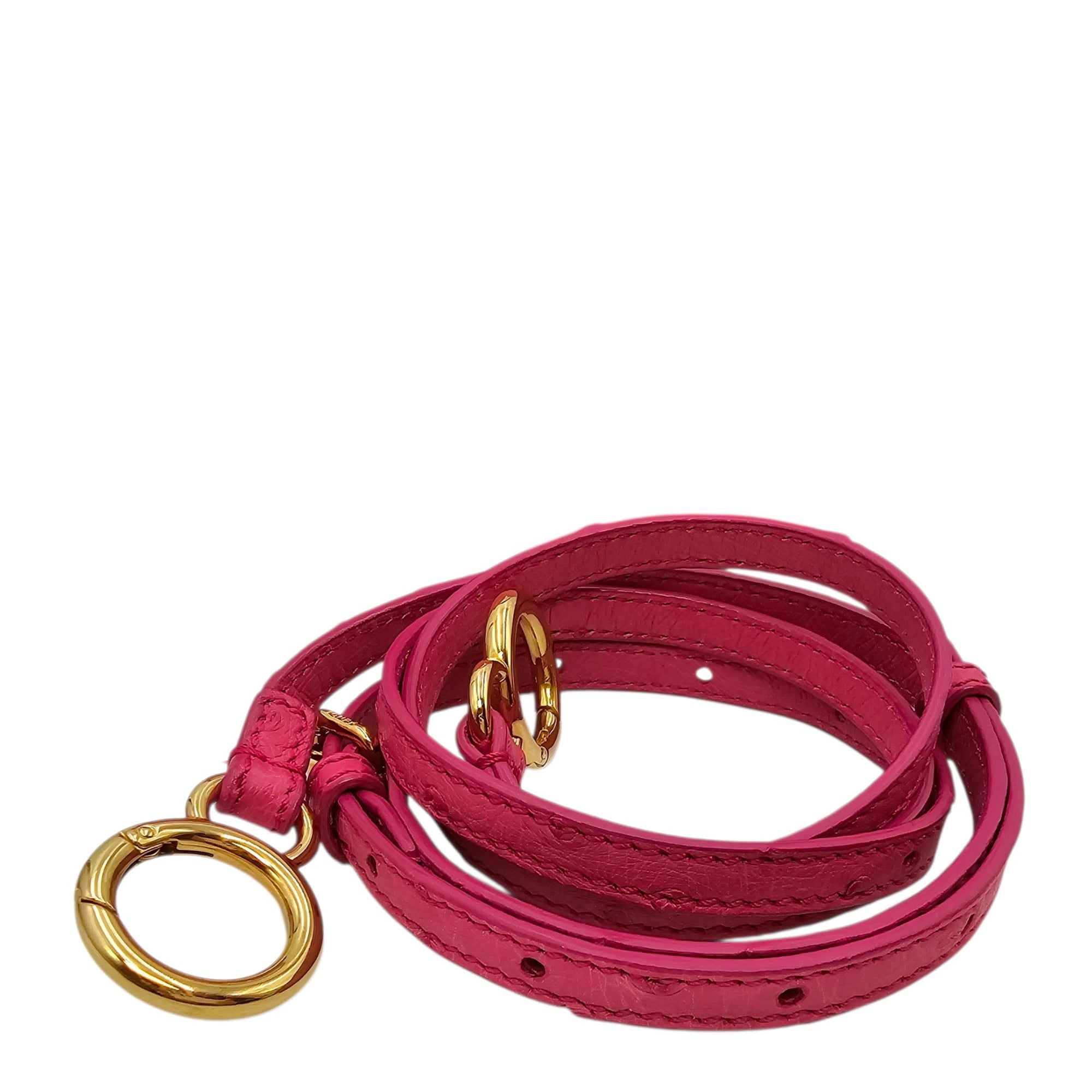 Peekaboo Mini Pink Crossbody Bag in Ostrich Gold hardware CL2410-6324 8