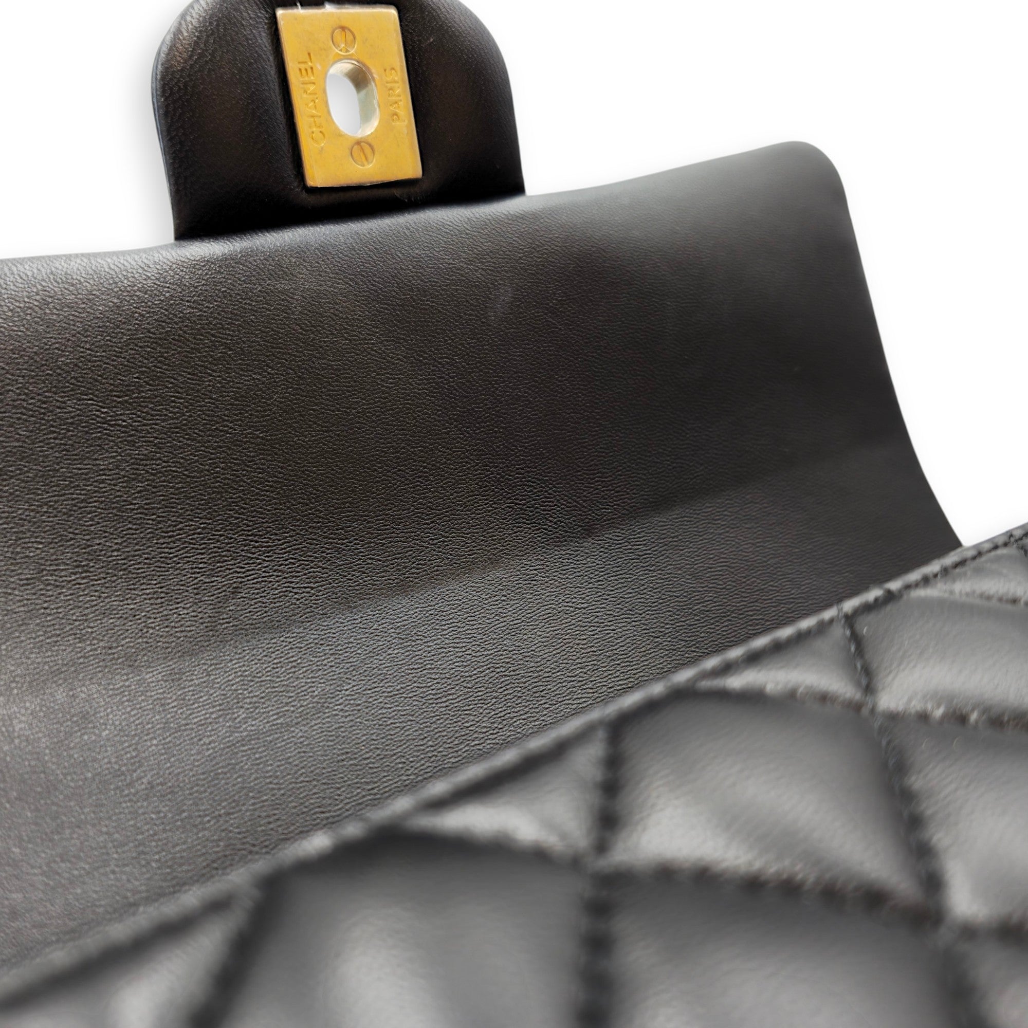 Mini Rectangle with  Metal Top Handle Others Black Crossbody Bag in Lambskin Gold hardware