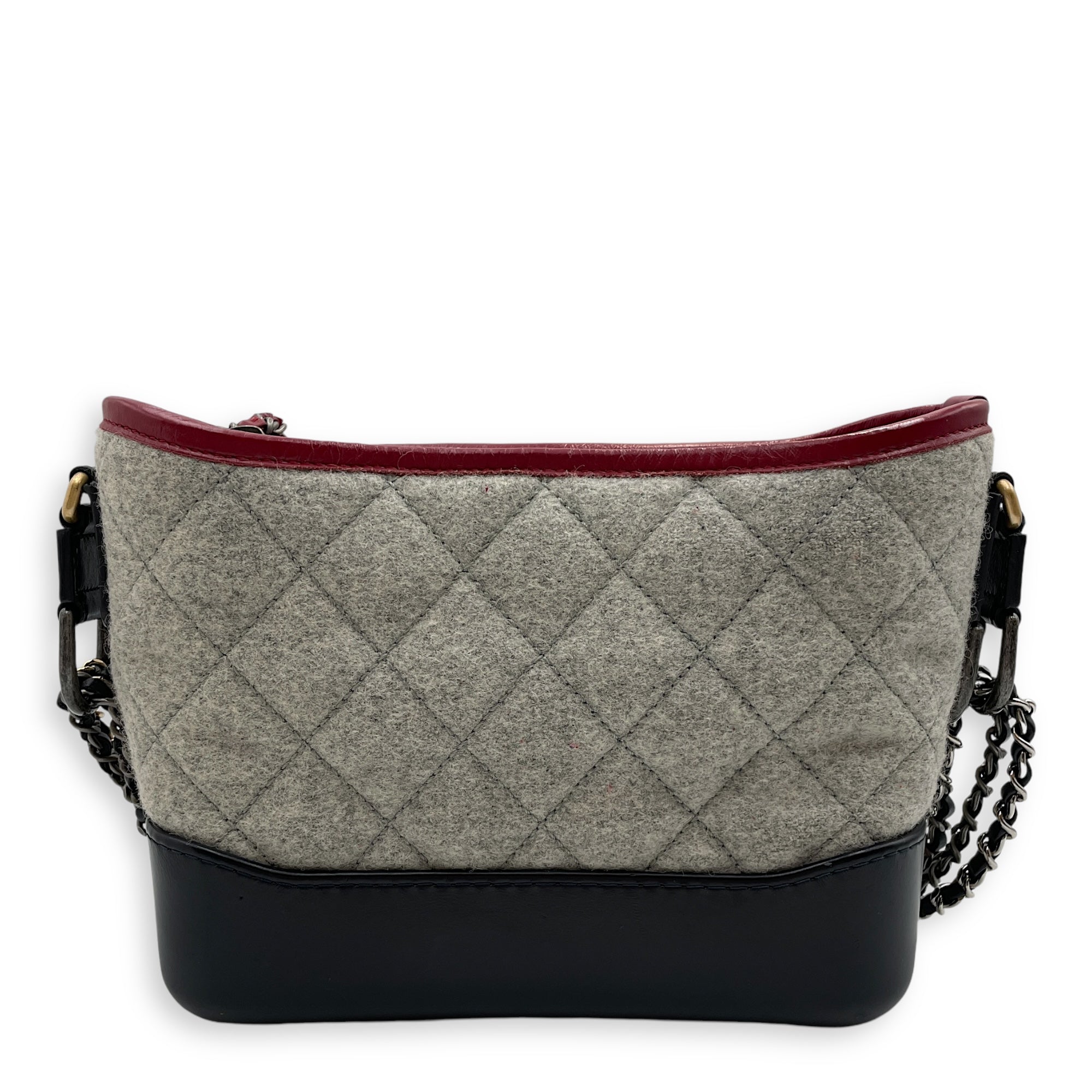 Gabrielle Hobo Small Grey,red, pink, black Shoulder Bag in Calfskin 3-Tone hardware CL2412-7885 2