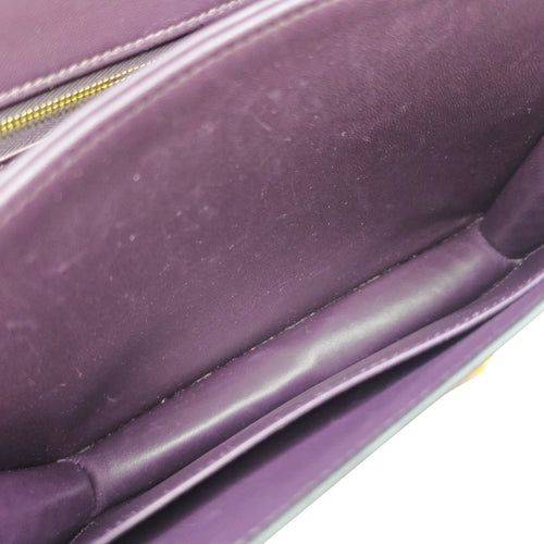 Constance 24 Amethyst in Shiny Alligator Gold hardware