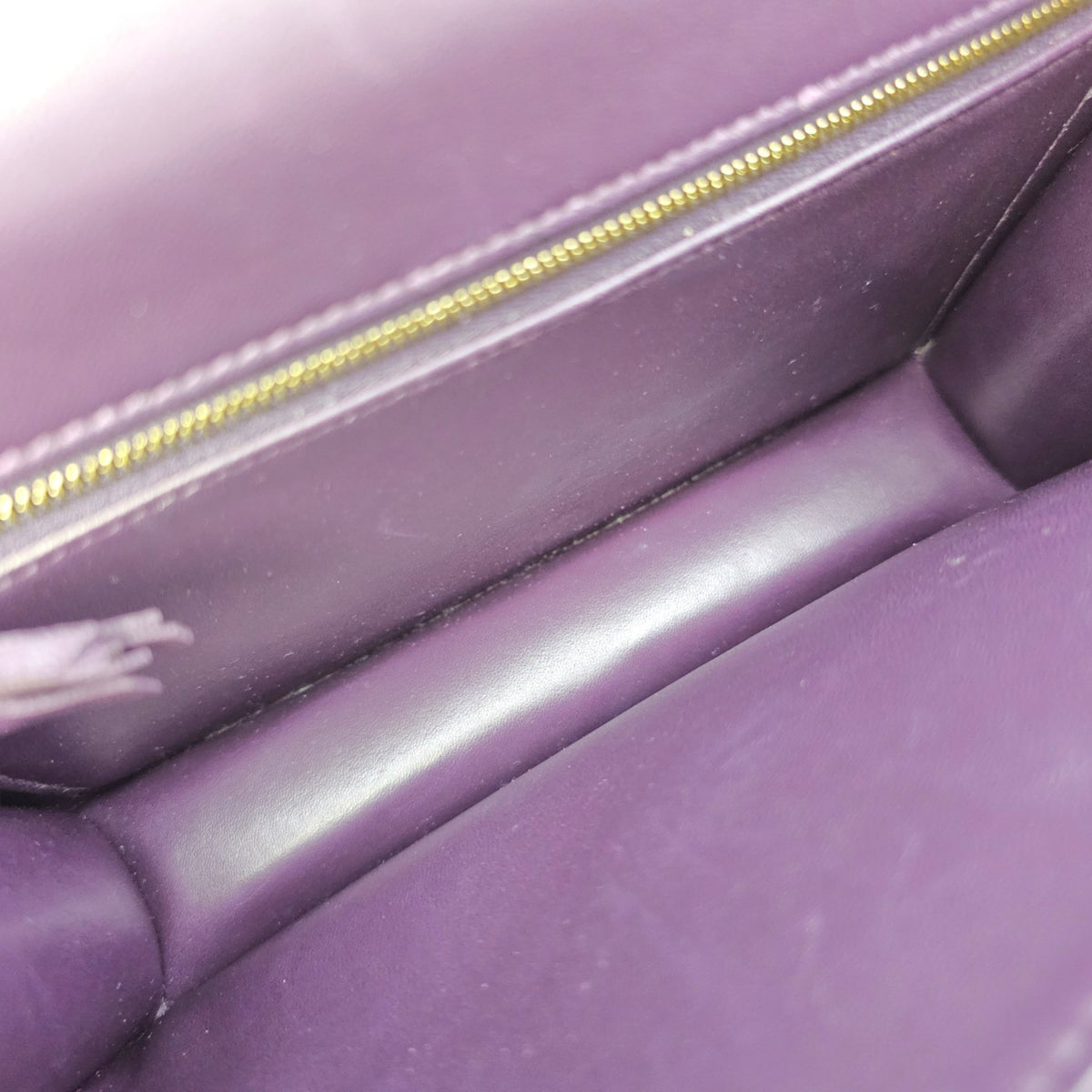 Constance 24 Amethyst in Shiny Alligator Gold hardware