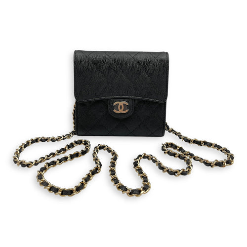 Quilted Classic Flap Others Black Wallet On Chain in Caviar Leather Gold hardware CL2506-13447 3