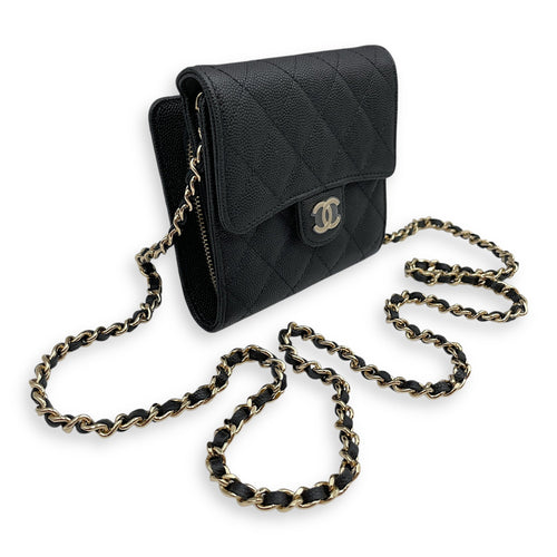 Quilted Classic Flap Others Black Wallet On Chain in Caviar Leather Gold hardware CL2506-13447 4