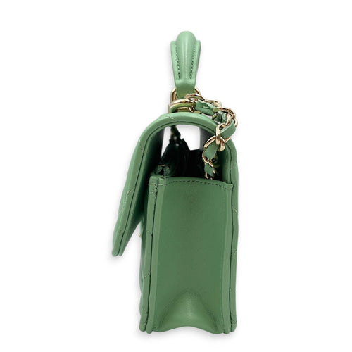 Top Handle Mini Apple Green  Crossbody Bag in Lambskin Gold hardware CL2508-14743 4