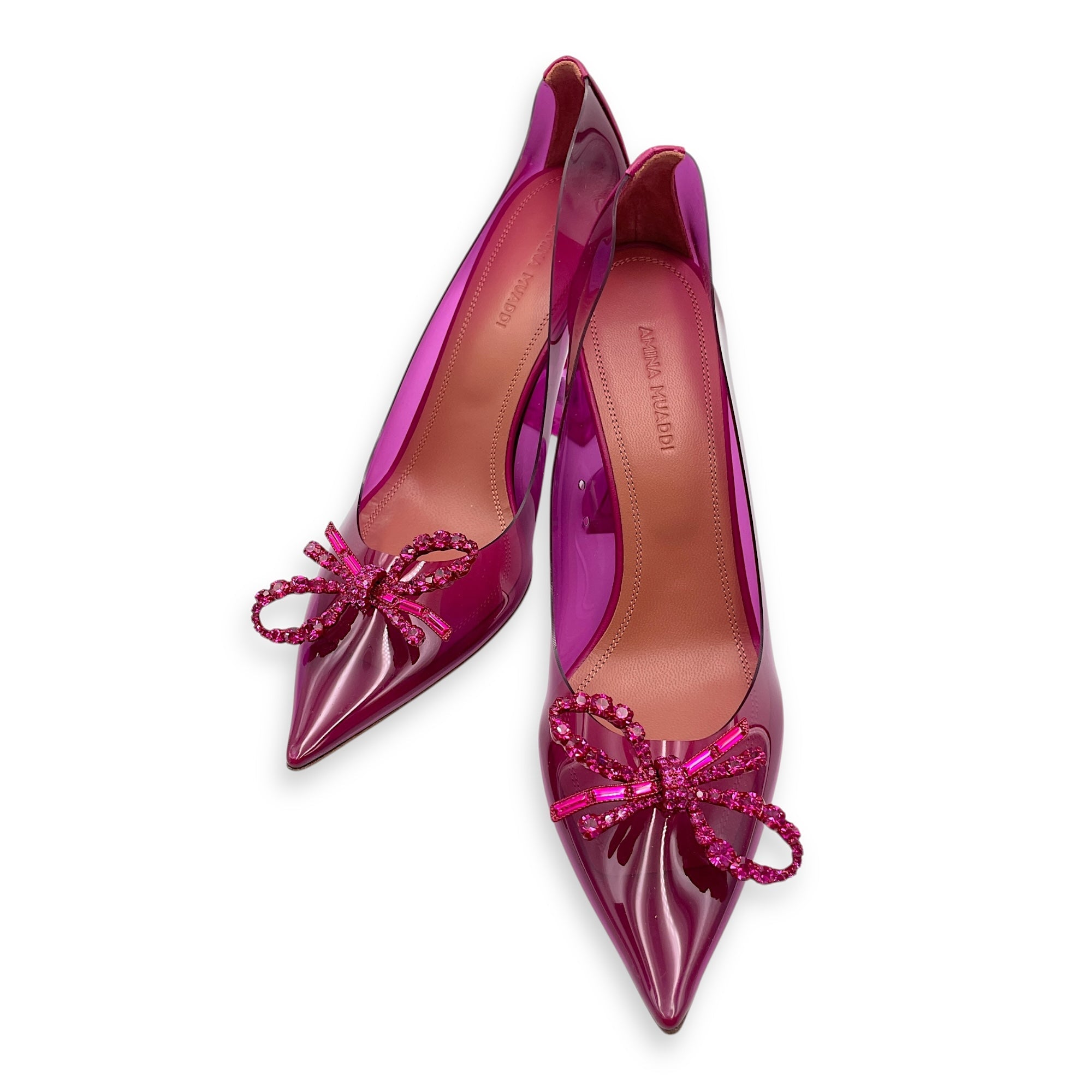Rosie Embellished PVC Size 37.5 Pink Heels in PVC Crystals hardware CL2508-14967 3