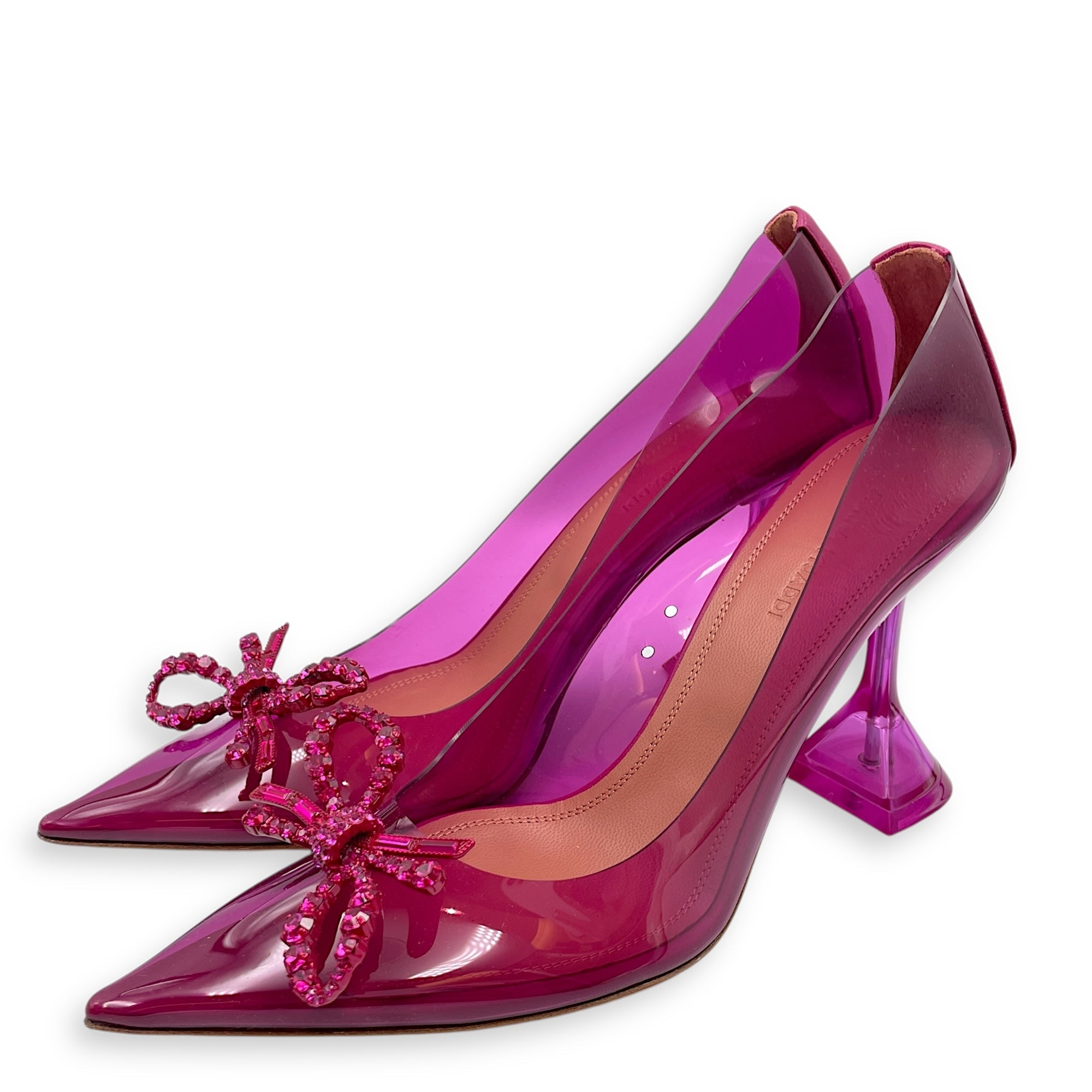 Rosie Embellished PVC Size 37.5 Pink Heels in PVC Crystals hardware CL2508-14967 4