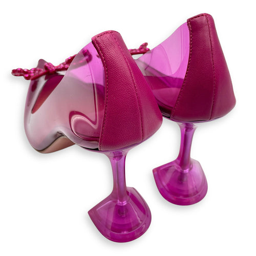 Rosie Embellished PVC Size 37.5 Pink Heels in PVC Crystals hardware CL2508-14967 5