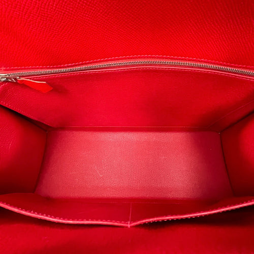 Flag Sellier Kelly 35 Rouge Casaque/Blanc in Epsom Palladium hardware CL2508-15061 7