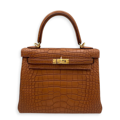 Kelly 25 Gold in Matte Alligator Gold hardware CL2511-16816 1