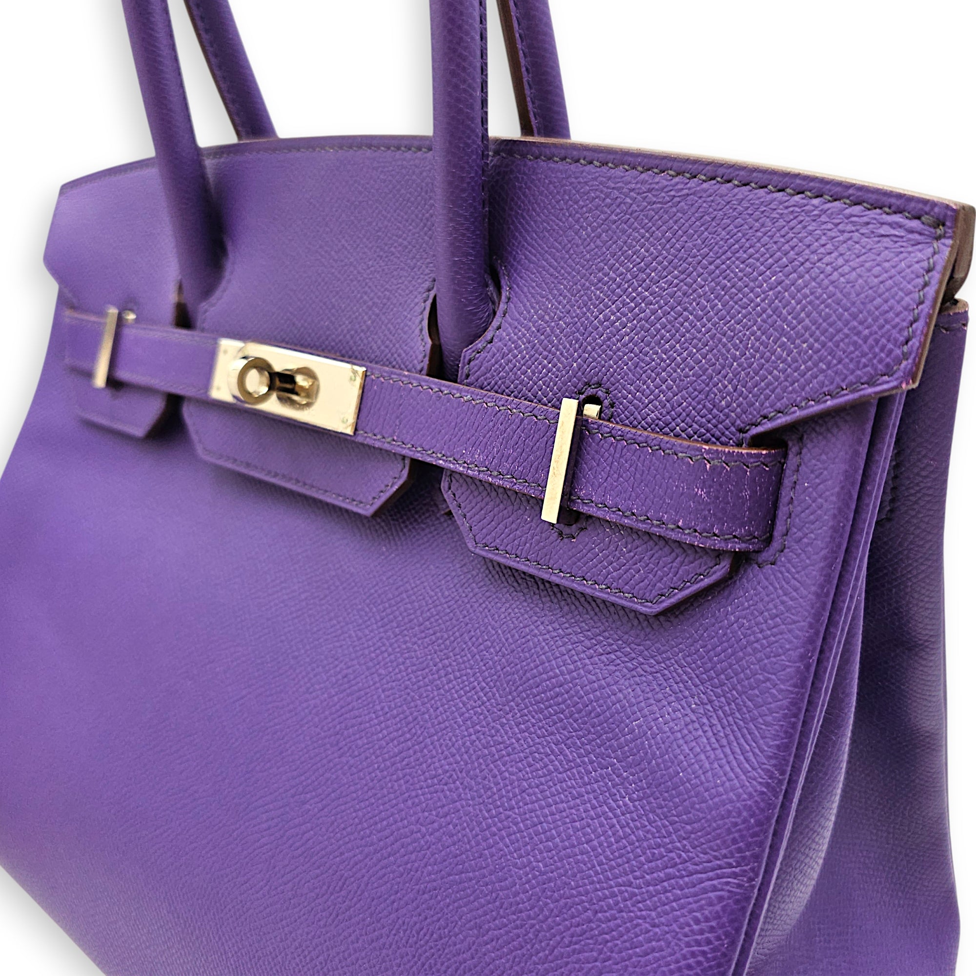 Birkin 30 Crocus in Epsom Palladium hardware