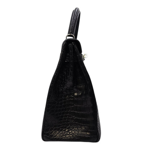 Kelly 32 Black in Matte Porosus Palladium hardware CL2511-16879 3