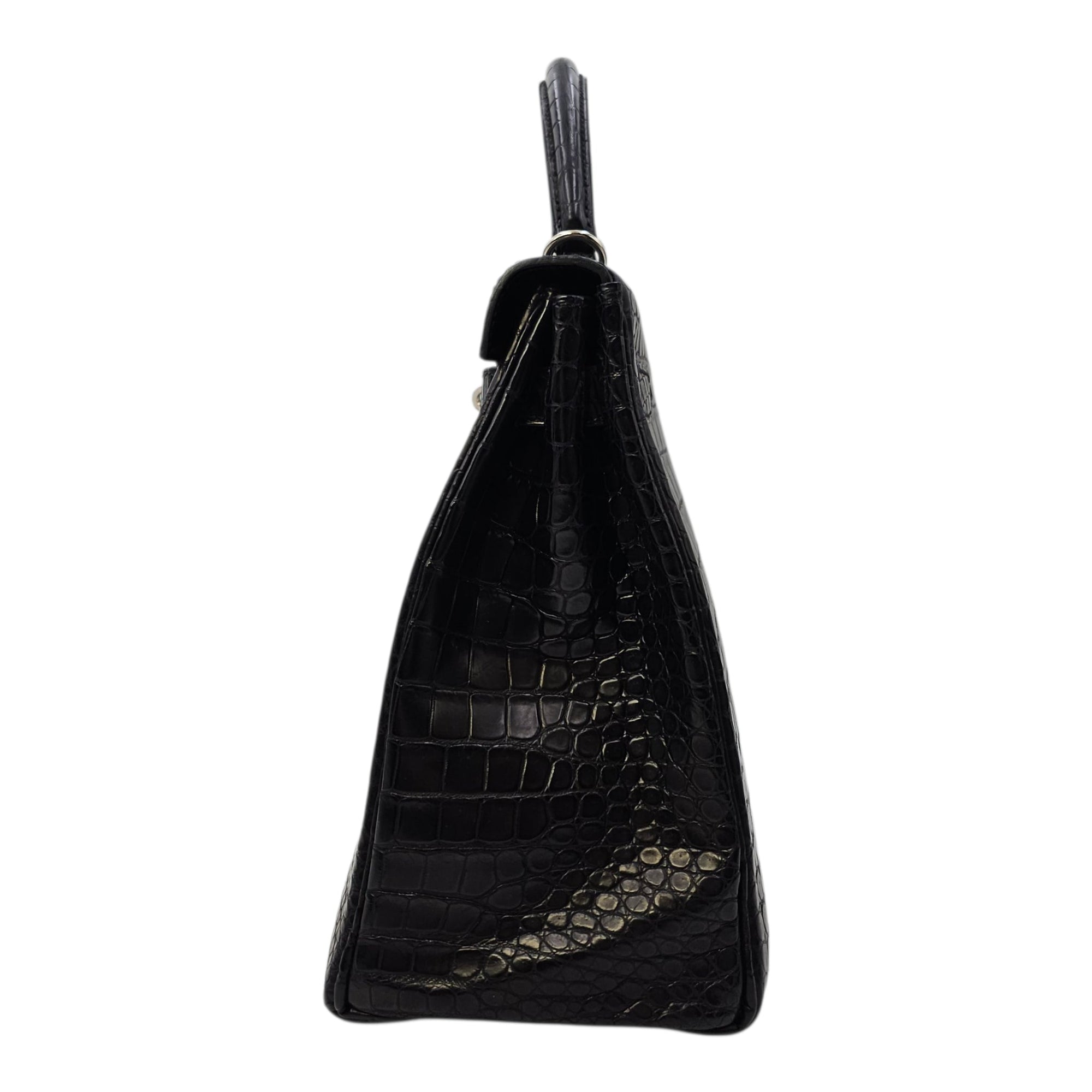 Kelly 32 Black in Matte Porosus Palladium hardware CL2511-16879 4