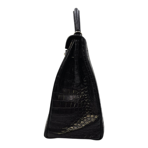 Kelly 32 Black in Matte Porosus Palladium hardware CL2511-16879 4