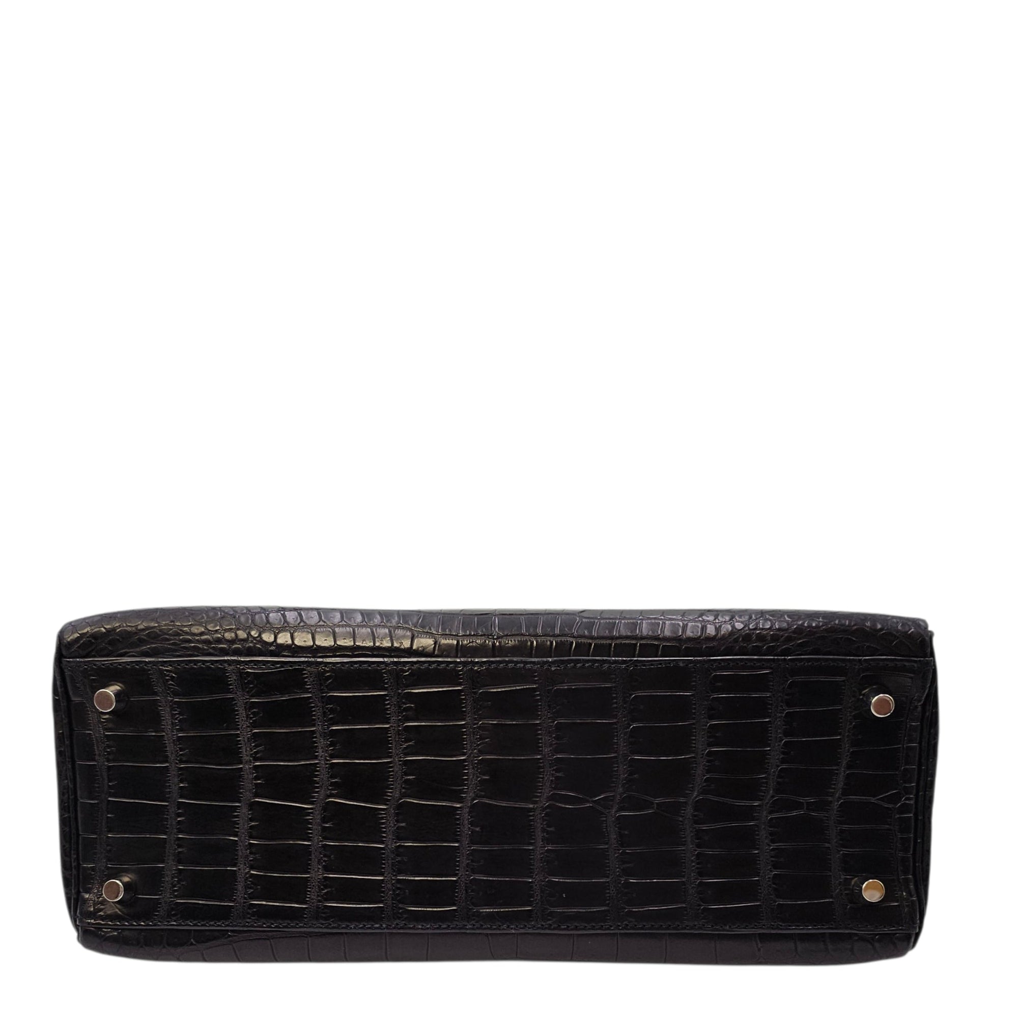 Kelly 32 Black in Matte Porosus Palladium hardware CL2511-16879 5