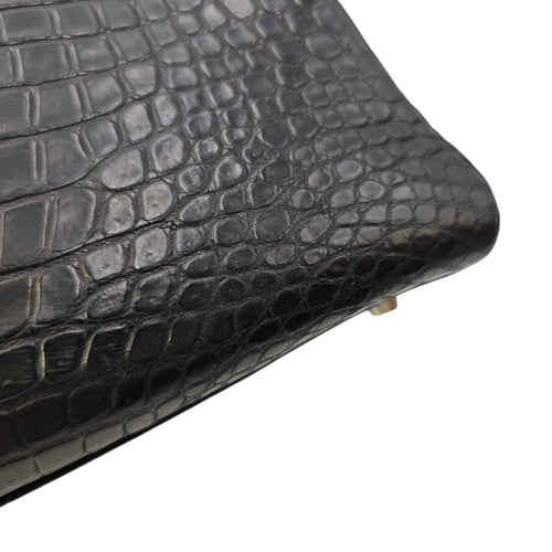 Kelly 32 Black in Matte Porosus Palladium hardware CL2511-16879 7