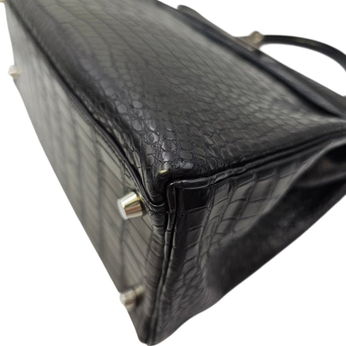 Kelly 32 Black in Matte Porosus Palladium hardware CL2511-16879 8
