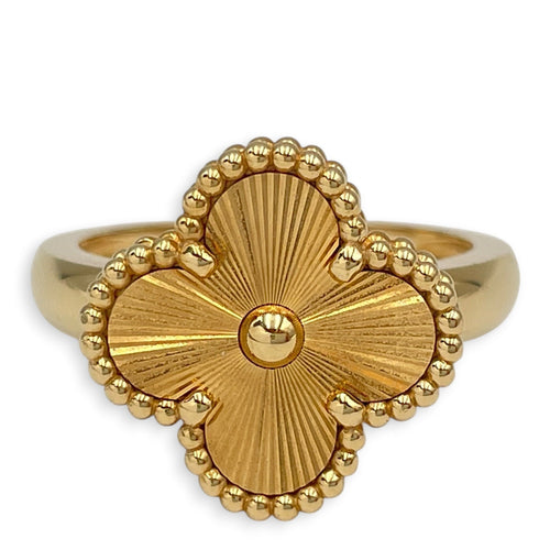 Vintage Alhambra 55 Ring in Guilloche Gold Hardware CL2511-16926 1