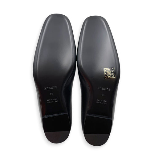 Lilia 39 Black Ballet Flats in Nappa Palladium hardware CL2511-17000 2