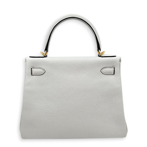 Kelly 28 Blue Pale in Clemence Gold hardware