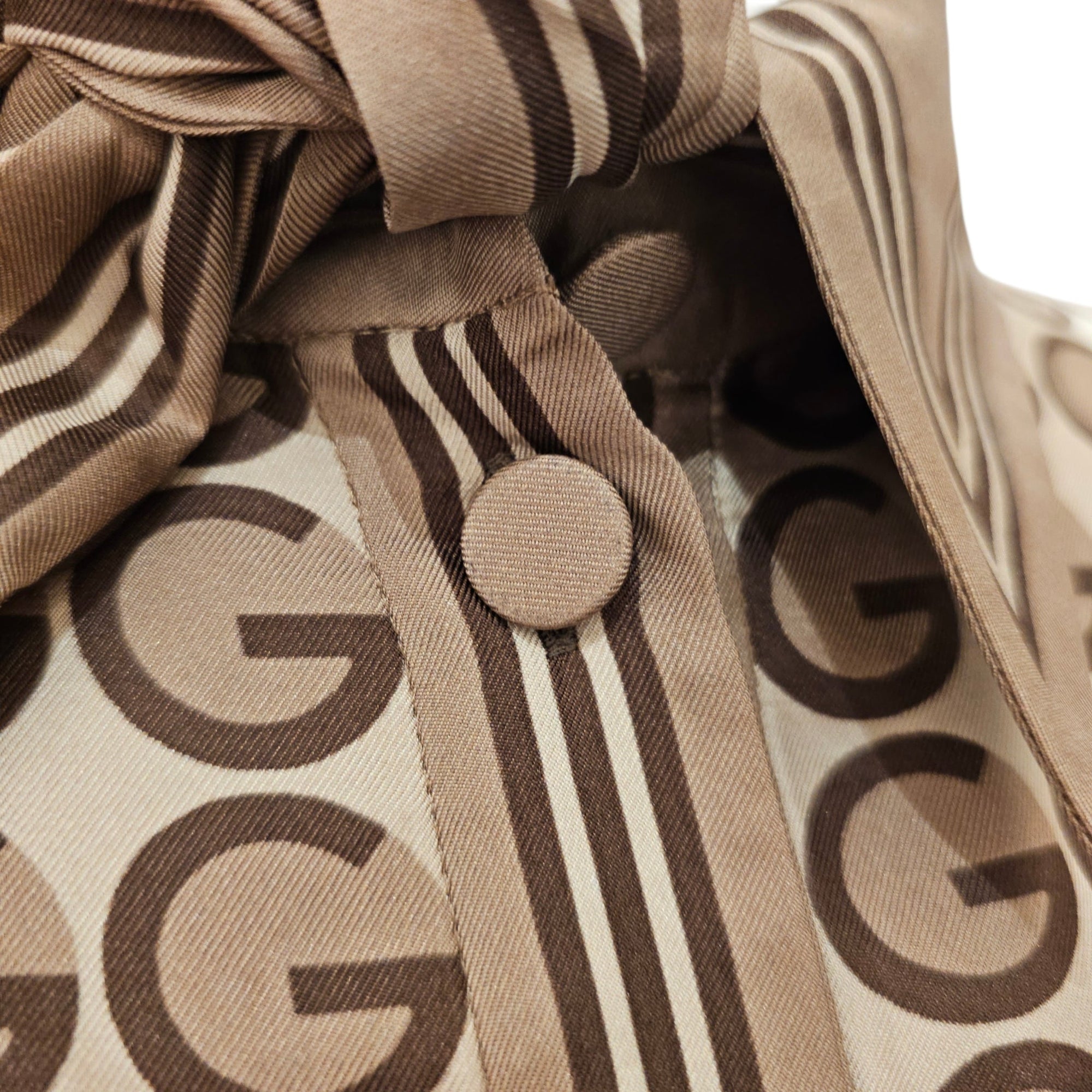GG Twill Shirt Dress 42 Brown Ready-To-Wear in Silk CL2511-17228 4