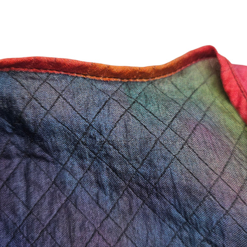 Rainbow Tie-Dye Blouse 34 Black Ready-To-Wear in Silk Gold hardware CL2511-17230 6