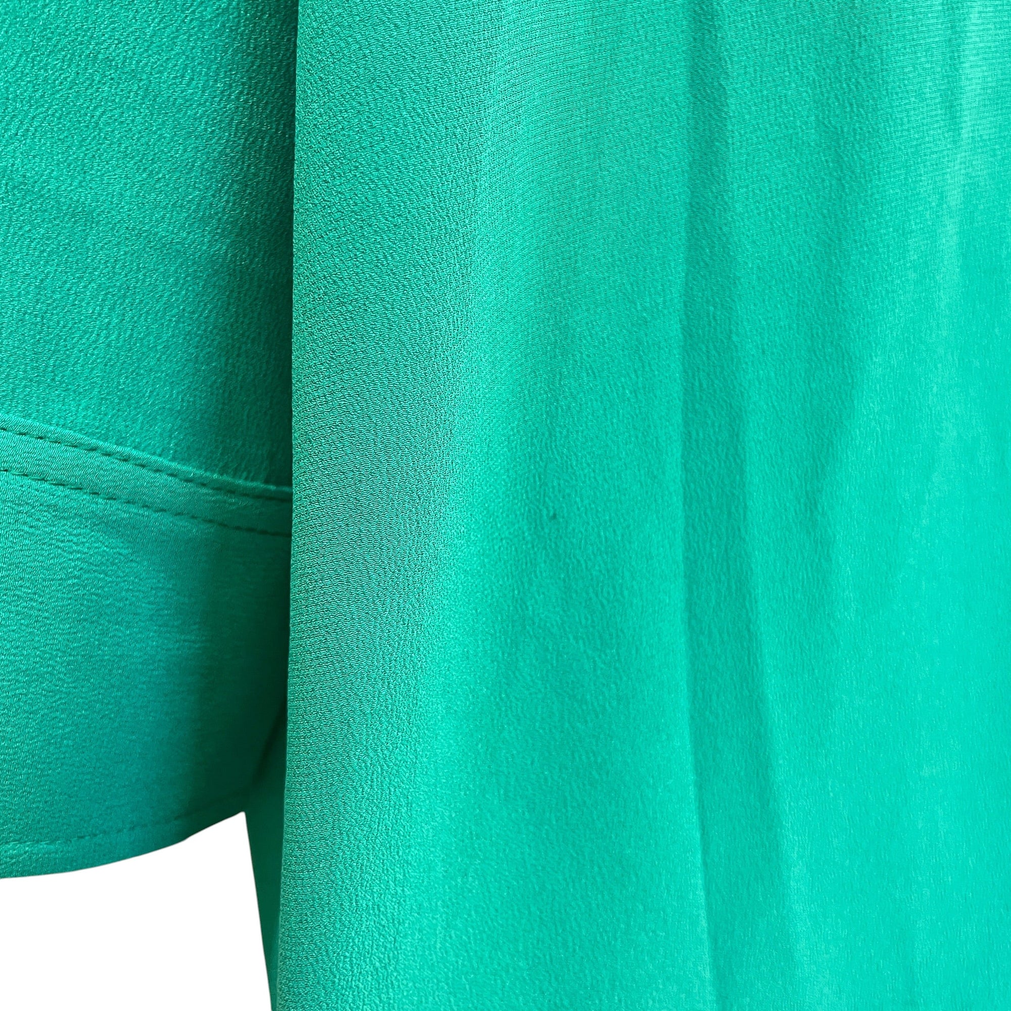 Tie-Front Dress 38 Green Ready-To-Wear in Silk CL2511-17232 7