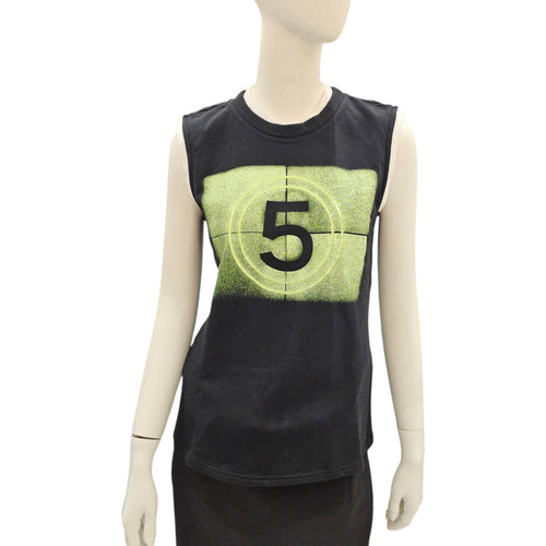 No 5-Print Sleeveless Tank Top 34 Black Ready-To-Wear in Cotton CL2511-17256 1