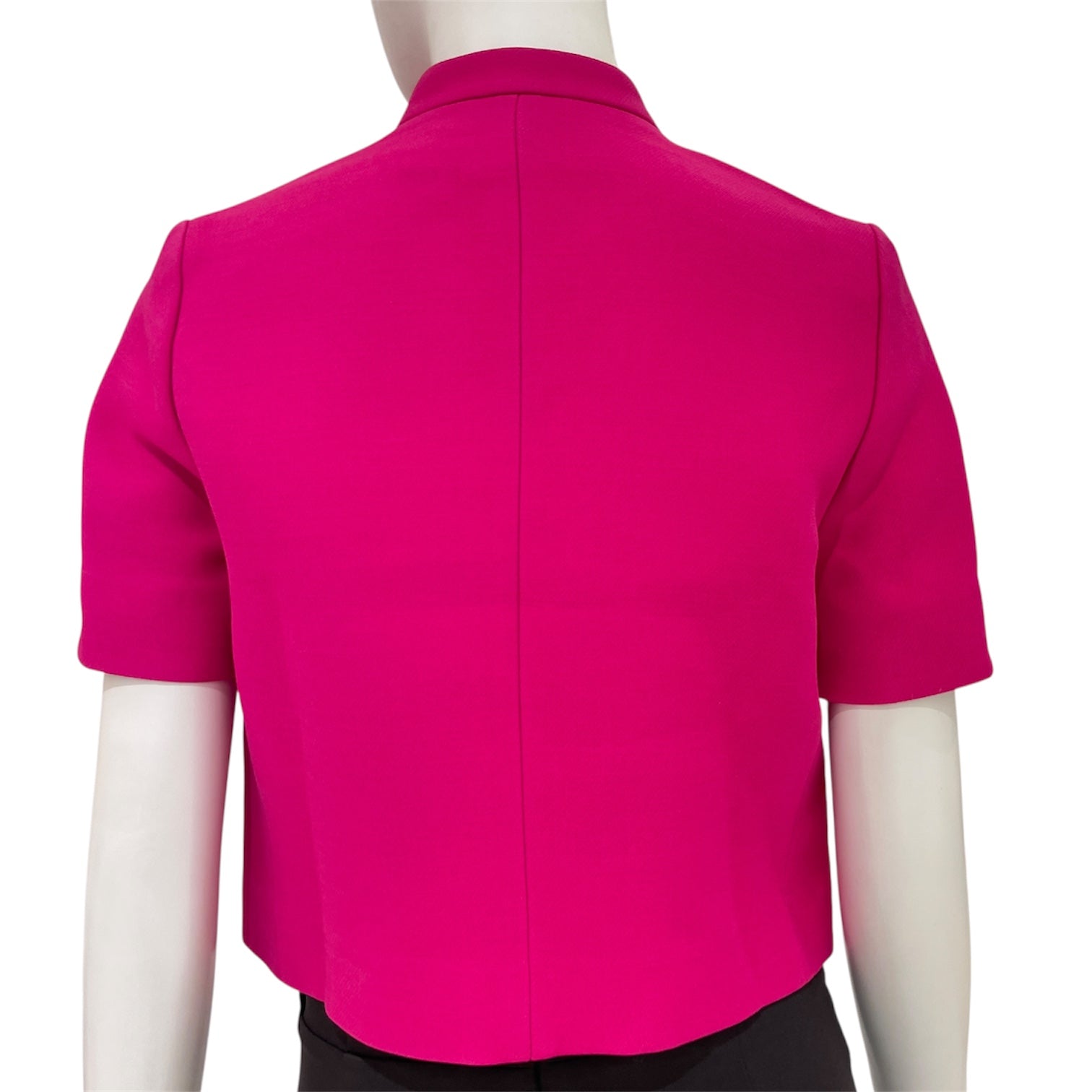 Fuchsia Pink Stand -Collar Jacket 34 Ready-To-Wear in Wool CL2511-17317 2