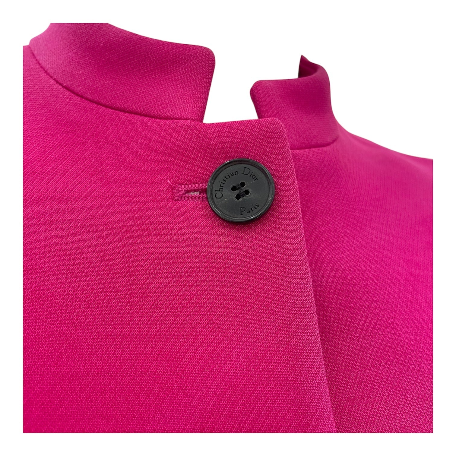 Fuchsia Pink Stand -Collar Jacket 34 Ready-To-Wear in Wool CL2511-17317 3