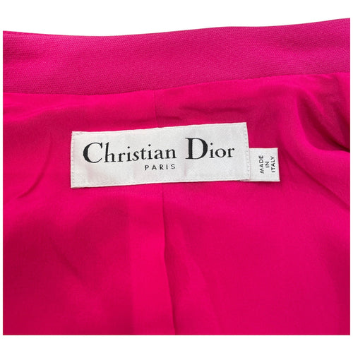 Fuchsia Pink Stand -Collar Jacket 34 Ready-To-Wear in Wool CL2511-17317 4