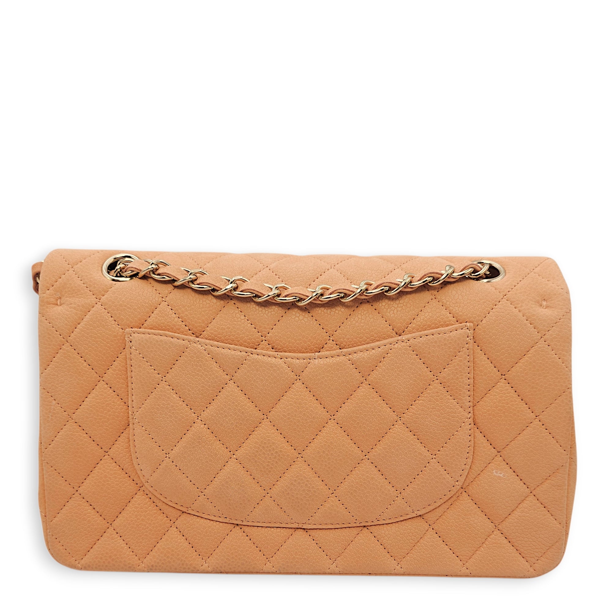 Classic Double Flap Medium Salmon Shoulder Bag in Nubuck Silver hardware CL2511-17319 2