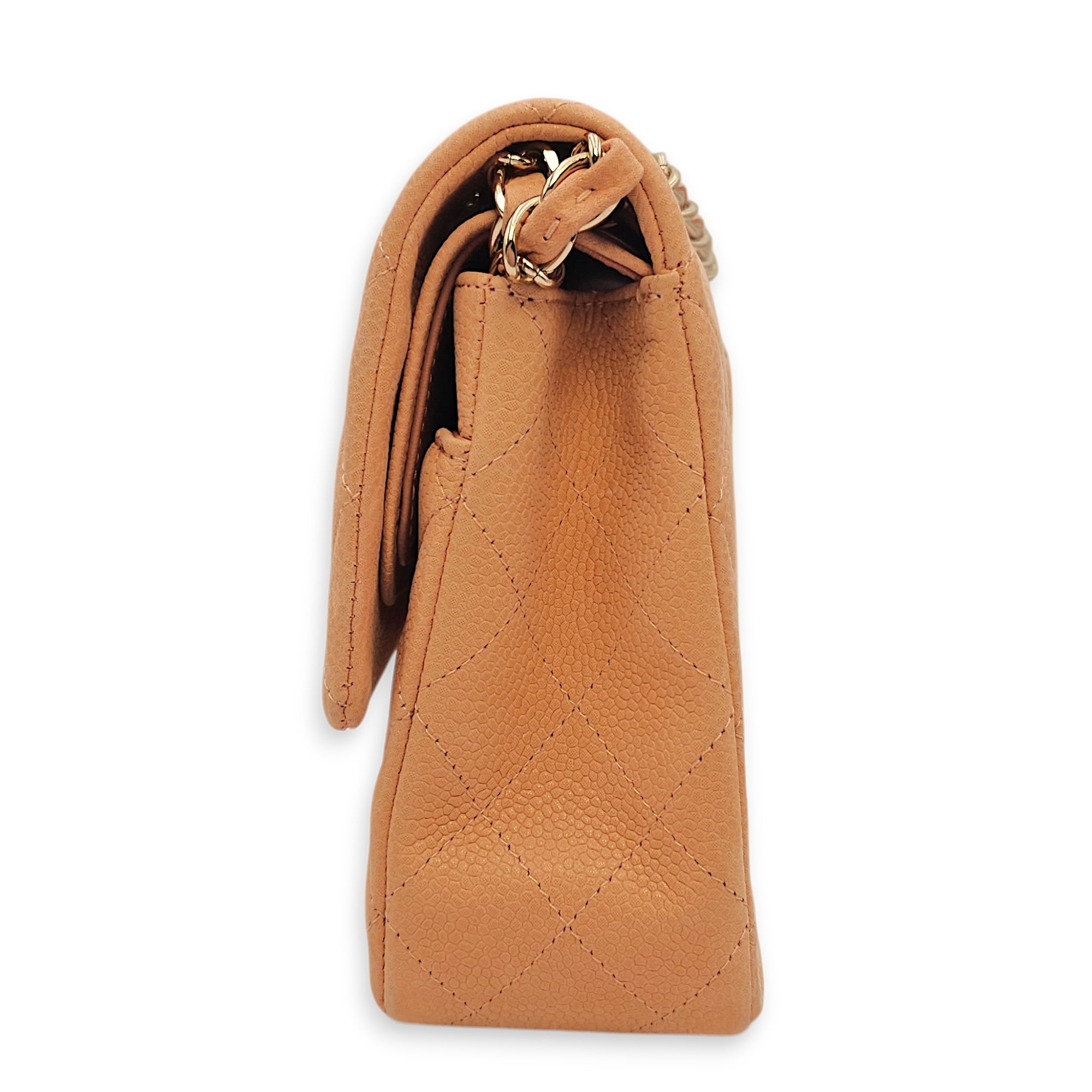 Classic Double Flap Medium Salmon Shoulder Bag in Nubuck Silver hardware CL2511-17319 3