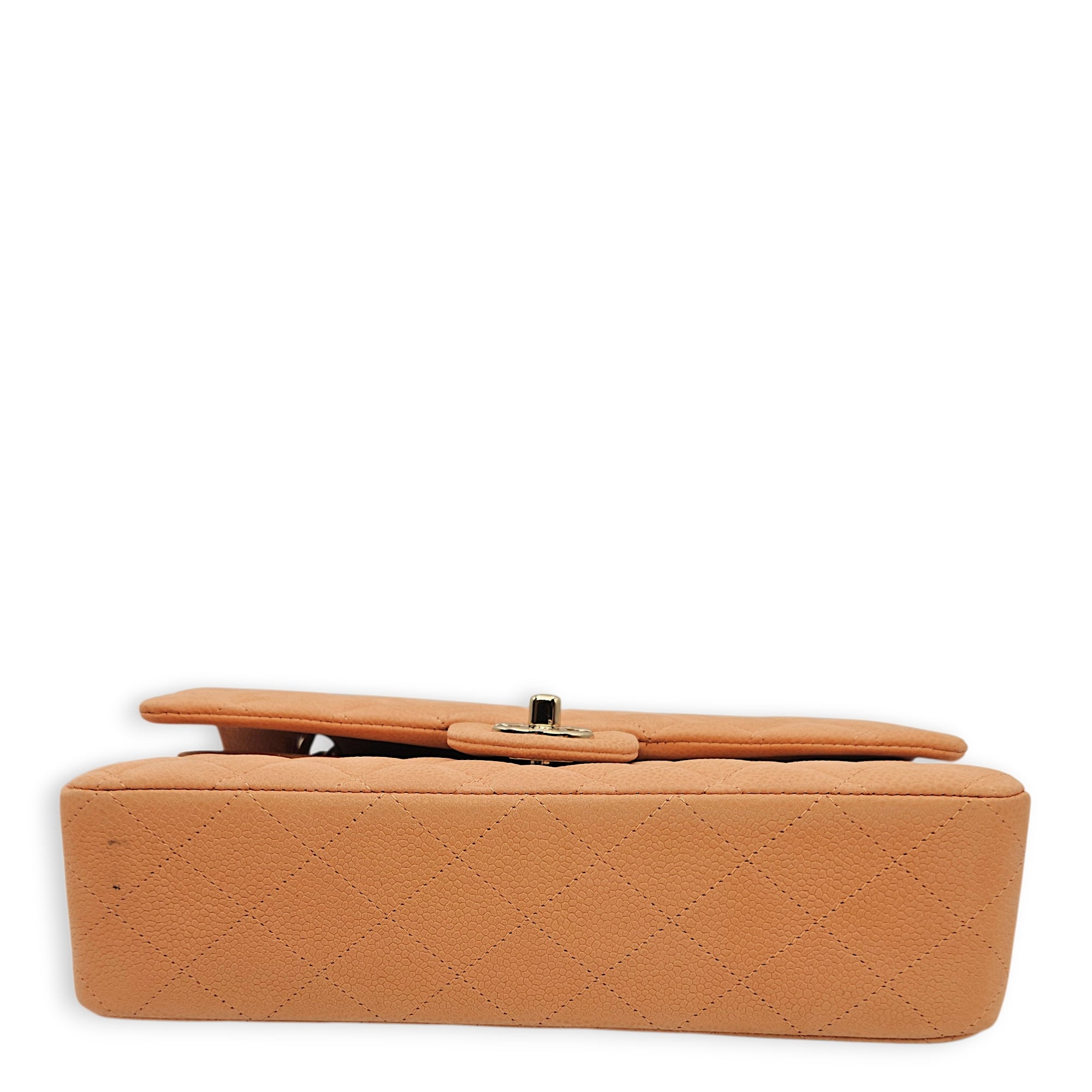 Medium Classic Flap Salmon Shoulder Bag in Lambskin Silver hardware