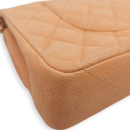 Medium Classic Flap Salmon Shoulder Bag in Lambskin Silver hardware
