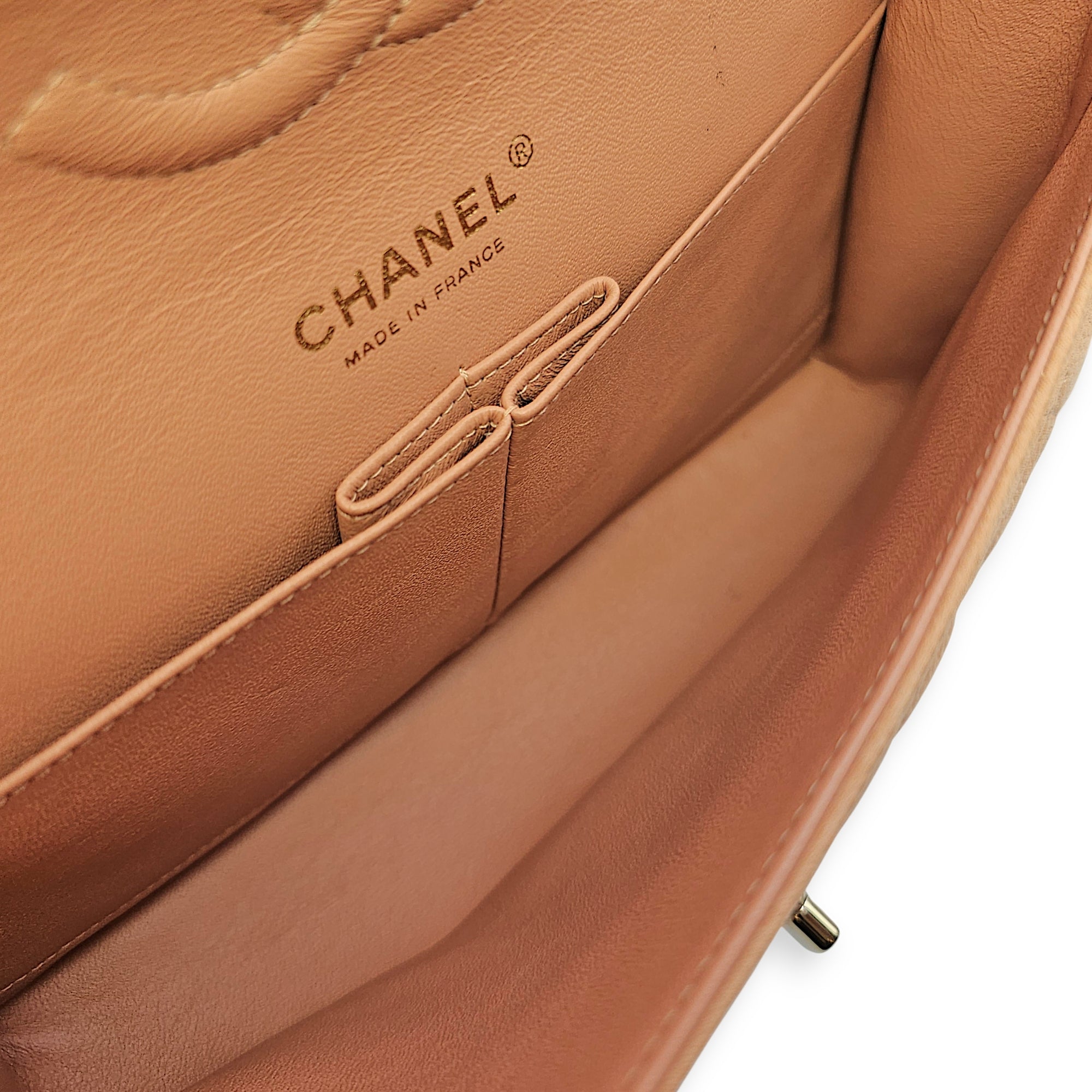 Classic Double Flap Medium Salmon Shoulder Bag in Nubuck Silver hardware CL2511-17319 9