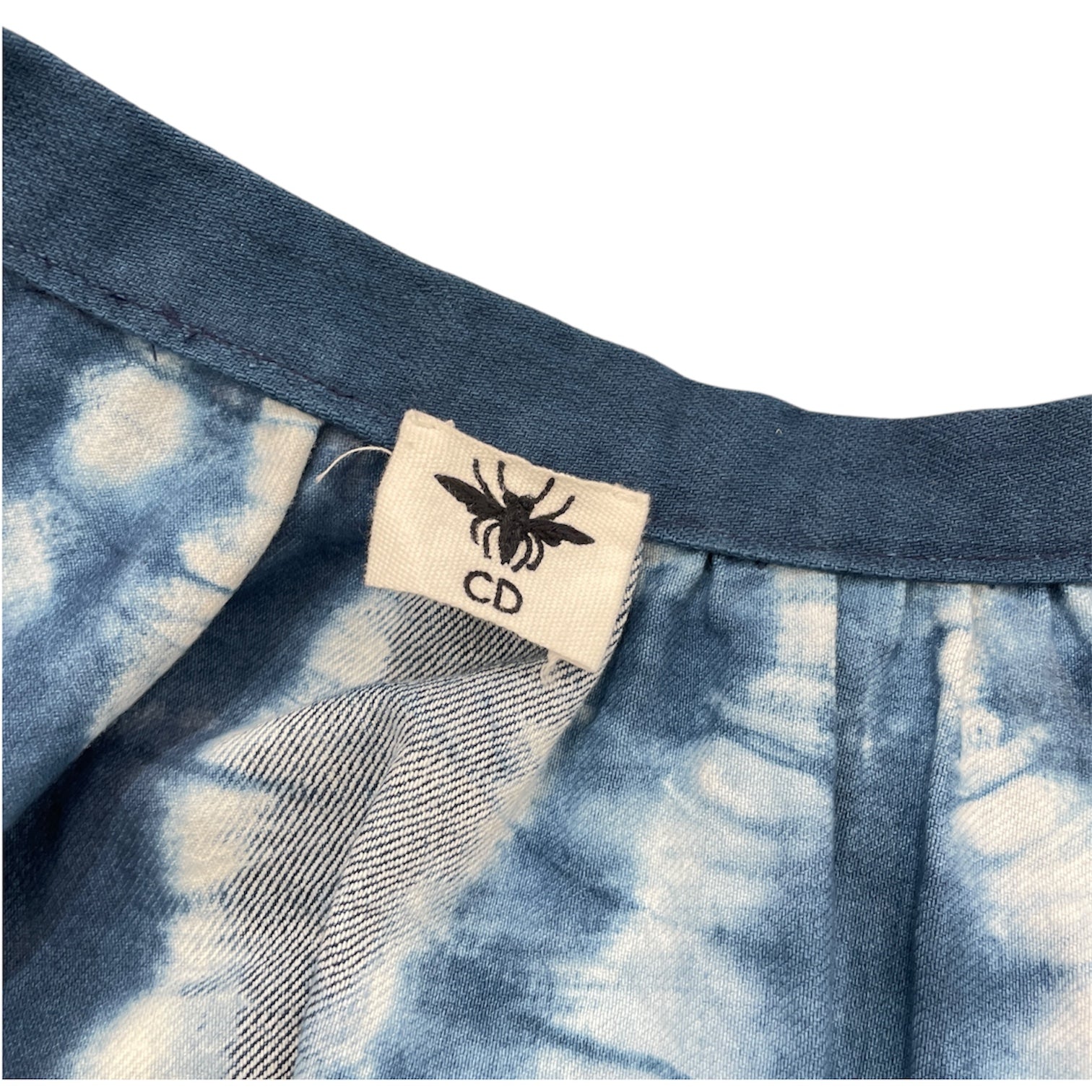 Tie Dye Long Flare Skirt Size 36 Blue Ready-To-Wear in Cotton CL2511-17327 4